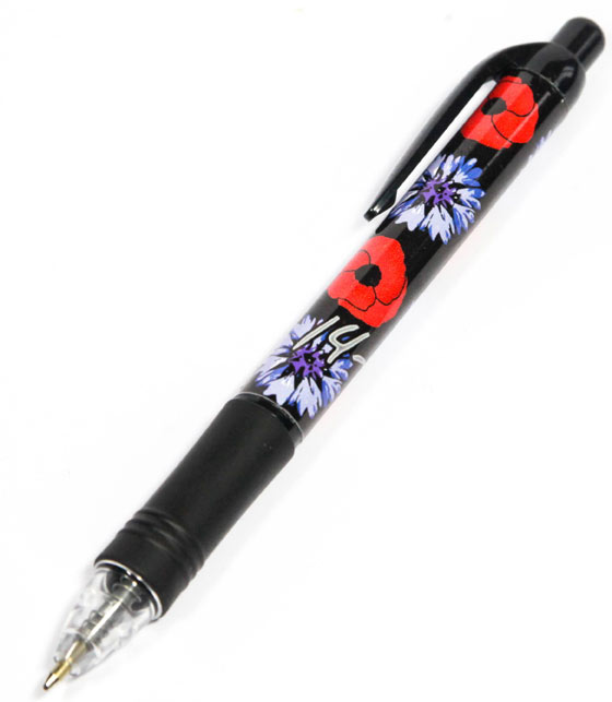 Stylo "Bleuet-Coquelicot" en vente à la boutique du Centre d'Accueil du Chemin des Dames