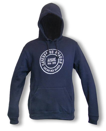 Sweat bleau en vente à la boutique du Centre d'Accueil du Visiteur du Chemin des Dames