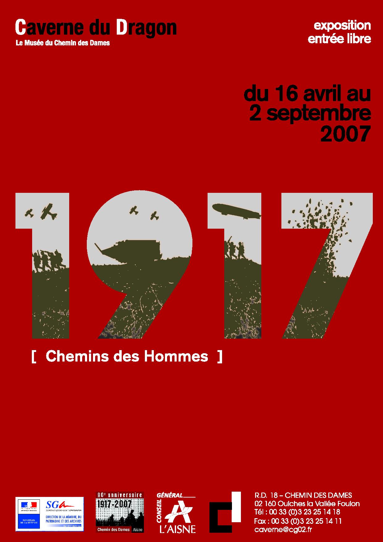 Affiche Exposition 1917, Chemins des Hommes