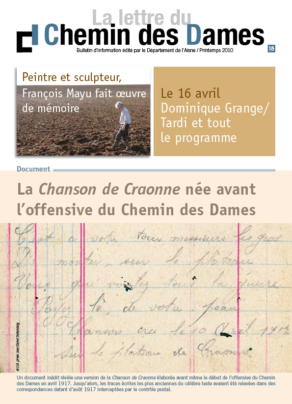Page de Couverture - Lettre du Chemin des Dames n°18