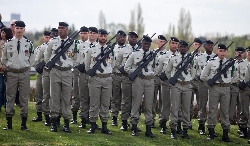 Cérémonie d'hommage aux morts des chars d'assaut à Berry-au-Bac, le 16 avril 2018